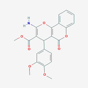 methyl 2-amino-4-(3,4-dimethoxyphenyl)-5-oxo-4H,5H-pyrano[3,2-c]chromene-3-carboxylate