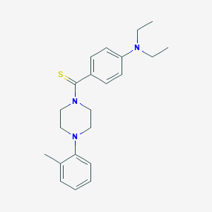 molecular formula C22H29N3S B384009 N,N-diethyl-N-(4-{[4-(2-methylphenyl)-1-piperazinyl]carbothioyl}phenyl)amine 