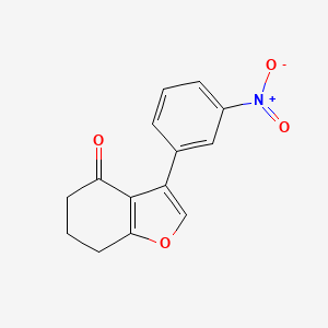 molecular formula C14H11NO4 B3840311 3-(3-nitrophenyl)-6,7-dihydro-5H-1-benzofuran-4-one 