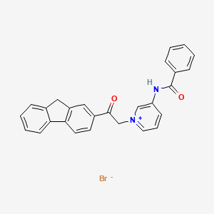 molecular formula C27H21BrN2O2 B3840386 N-[1-[2-(9H-fluoren-2-yl)-2-oxoethyl]pyridin-1-ium-3-yl]benzamide;bromide 