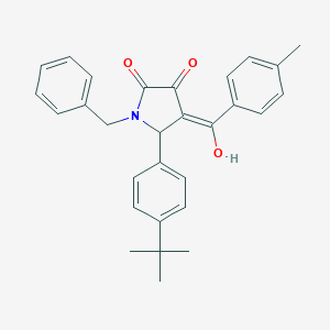 molecular formula C29H29NO3 B384069 1-benzyl-5-(4-tert-butylphenyl)-3-hydroxy-4-(4-methylbenzoyl)-1,5-dihydro-2H-pyrrol-2-one 