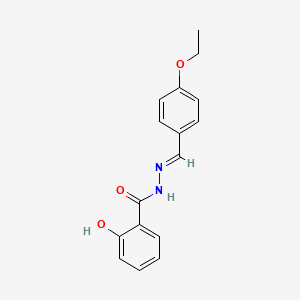 molecular formula C16H16N2O3 B3840783 N'-[(E)-(4-ethoxyphenyl)methylidene]-2-hydroxybenzohydrazide 