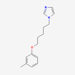 molecular formula C15H20N2O B3840887 1-[5-(3-Methylphenoxy)pentyl]imidazole CAS No. 5322-79-2