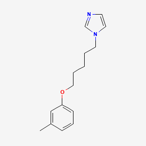 B3840887 1-[5-(3-methylphenoxy)pentyl]-1H-imidazole CAS No. 5322-79-2