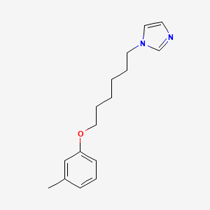 molecular formula C16H22N2O B3840980 1-[6-(3-Methylphenoxy)hexyl]imidazole 