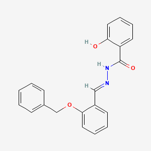 molecular formula C21H18N2O3 B3841020 N'-[(E)-[2-(BENZYLOXY)PHENYL]METHYLIDENE]-2-HYDROXYBENZOHYDRAZIDE 