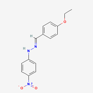 molecular formula C15H15N3O3 B3841065 1-(4-ethoxybenzylidene)-2-(4-nitrophenyl)hydrazine 