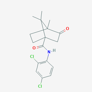 molecular formula C17H19Cl2NO2 B384108 N-(2,4-dichlorophenyl)-4,7,7-trimethyl-3-oxobicyclo[2.2.1]heptane-1-carboxamide CAS No. 573706-76-0