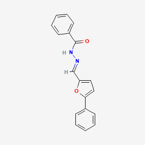molecular formula C18H14N2O2 B3841098 N'-((5-PHENYL-2-FURYL)METHYLENE)BENZOHYDRAZIDE 