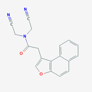 molecular formula C18H13N3O2 B384111 N,N-bis(cyanomethyl)-2-naphtho[2,1-b]furan-1-ylacetamide CAS No. 573669-52-0