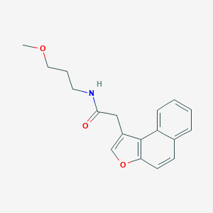 molecular formula C18H19NO3 B384113 N-(3-methoxypropyl)-2-naphtho[2,1-b]furanylacetamide CAS No. 578754-95-7