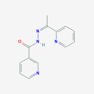molecular formula C13H12N4O B3841204 N-[(Z)-1-pyridin-2-ylethylideneamino]pyridine-3-carboxamide 