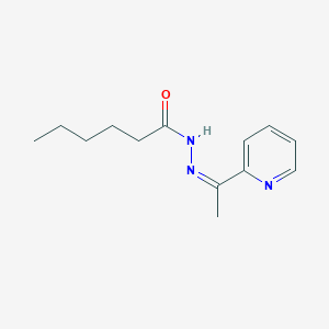 molecular formula C13H19N3O B3841216 N-[(Z)-1-pyridin-2-ylethylideneamino]hexanamide 