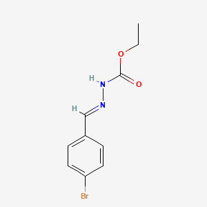 molecular formula C10H11BrN2O2 B3841241 ethyl N-[(E)-(4-bromophenyl)methylideneamino]carbamate 