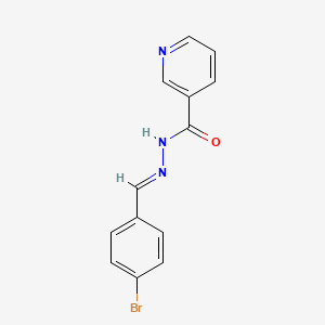 molecular formula C13H10BrN3O B3841244 N'-[(E)-(4-bromophenyl)methylidene]pyridine-3-carbohydrazide 