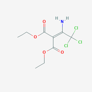 molecular formula C9H12Cl3NO4 B3841265 Diethyl 2-(1-amino-2,2,2-trichloroethylidene)malonate CAS No. 22071-11-0