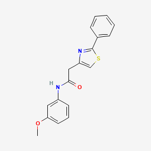 molecular formula C18H16N2O2S B3841277 N-(3-methoxyphenyl)-2-(2-phenyl-1,3-thiazol-4-yl)acetamide 