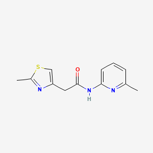 molecular formula C12H13N3OS B3841288 N-(6-methylpyridin-2-yl)-2-(2-methyl-1,3-thiazol-4-yl)acetamide 