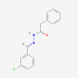 molecular formula C15H13ClN2O B3841301 N'-[(E)-(3-chlorophenyl)methylidene]-2-phenylacetohydrazide 