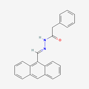 molecular formula C23H18N2O B3841322 N'-[(E)-(ANTHRACEN-9-YL)METHYLIDENE]-2-PHENYLACETOHYDRAZIDE 