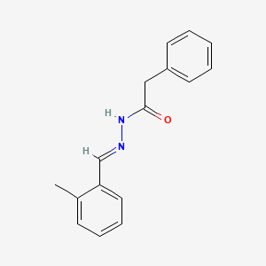 molecular formula C16H16N2O B3841336 N'-[(E)-(2-methylphenyl)methylidene]-2-phenylacetohydrazide 