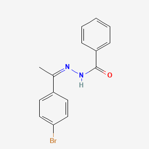 molecular formula C15H13BrN2O B3841676 N-[(Z)-1-(4-bromophenyl)ethylideneamino]benzamide 