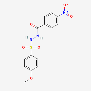 molecular formula C14H13N3O6S B3841761 N'-(4-METHOXYBENZENESULFONYL)-4-NITROBENZOHYDRAZIDE 