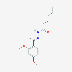 molecular formula C15H22N2O3 B3841792 HEXANOIC ACID (2,4-DIMETHOXY-BENZYLIDENE)-HYDRAZIDE CAS No. 5328-34-7