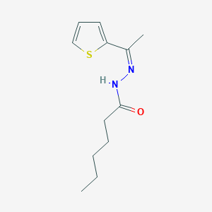 molecular formula C12H18N2OS B3841859 N-[(Z)-1-thiophen-2-ylethylideneamino]hexanamide 