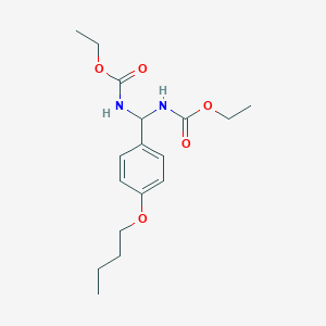 molecular formula C17H26N2O5 B384188 Ethyl (4-butoxyphenyl)[(ethoxycarbonyl)amino]methylcarbamate 