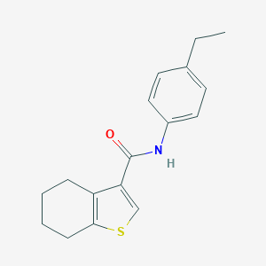 molecular formula C17H19NOS B384199 N-(4-ethylphenyl)-4,5,6,7-tetrahydro-1-benzothiophene-3-carboxamide CAS No. 618393-96-7