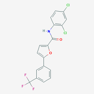 molecular formula C18H10Cl2F3NO2 B384200 N-(2,4-dichlorophenyl)-5-[3-(trifluoromethyl)phenyl]-2-furamide 
