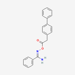 molecular formula C21H18N2O2 B3842023 N'-{[2-(biphenyl-4-yl)acetyl]oxy}benzenecarboximidamide 