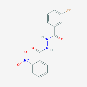 molecular formula C14H10BrN3O4 B3842049 N'-(3-bromobenzoyl)-2-nitrobenzohydrazide 