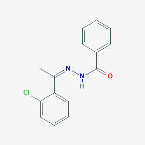 molecular formula C15H13ClN2O B3842072 N-[(Z)-1-(2-chlorophenyl)ethylideneamino]benzamide 