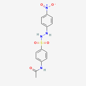 molecular formula C14H14N4O5S B3842103 N-[4-[(4-nitroanilino)sulfamoyl]phenyl]acetamide 