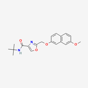 molecular formula C20H22N2O4 B3842120 N-(tert-butyl)-2-{[(7-methoxy-2-naphthyl)oxy]methyl}-1,3-oxazole-4-carboxamide 