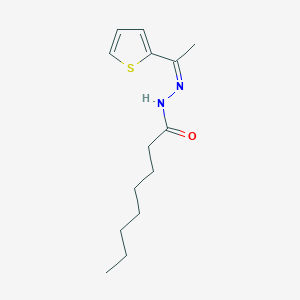 molecular formula C14H22N2OS B3842186 N-[(Z)-1-thiophen-2-ylethylideneamino]octanamide 