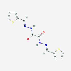 molecular formula C12H10N4O2S2 B3842252 N'~1~,N'~2~-bis(2-thienylmethylene)ethanedihydrazide 