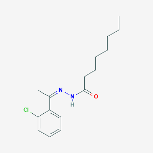 molecular formula C16H23ClN2O B3842269 N'-[1-(2-chlorophenyl)ethylidene]octanohydrazide 