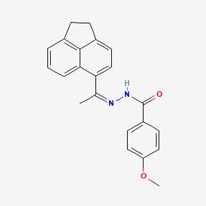 molecular formula C22H20N2O2 B3842441 N'-[1-(1,2-dihydro-5-acenaphthylenyl)ethylidene]-4-methoxybenzohydrazide 
