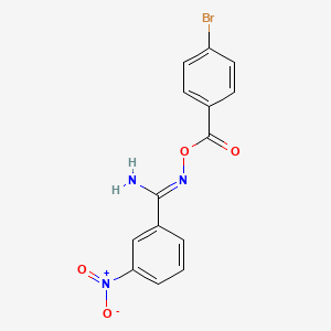 molecular formula C14H10BrN3O4 B3842452 N'-[(4-bromobenzoyl)oxy]-3-nitrobenzenecarboximidamide 