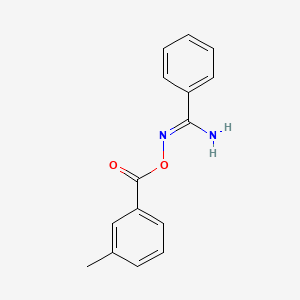 molecular formula C15H14N2O2 B3842522 N'-{[(3-methylphenyl)carbonyl]oxy}benzenecarboximidamide 