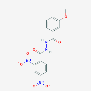 molecular formula C15H12N4O7 B3842533 N'-(3-methoxybenzoyl)-2,4-dinitrobenzohydrazide 