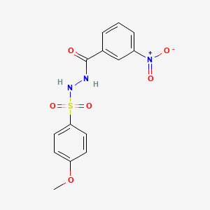 molecular formula C14H13N3O6S B3842539 N'-[(4-methoxyphenyl)sulfonyl]-3-nitrobenzohydrazide 