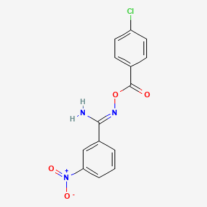 molecular formula C14H10ClN3O4 B3842560 N'-[(4-chlorobenzoyl)oxy]-3-nitrobenzenecarboximidamide 