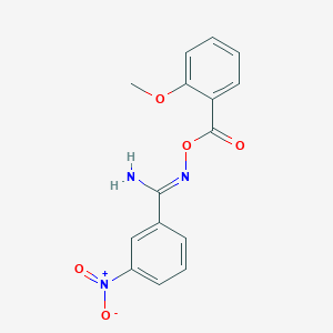 molecular formula C15H13N3O5 B3842567 N'-[(2-methoxybenzoyl)oxy]-3-nitrobenzenecarboximidamide 
