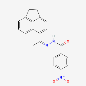 molecular formula C21H17N3O3 B3842703 N-[(Z)-1-(1,2-dihydroacenaphthylen-5-yl)ethylideneamino]-4-nitrobenzamide 
