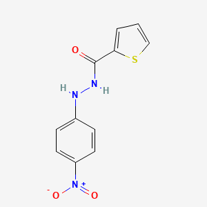 molecular formula C11H9N3O3S B3842872 N'-(4-nitrophenyl)thiophene-2-carbohydrazide 