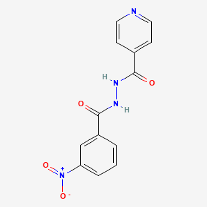 molecular formula C13H10N4O4 B3842875 N'-(3-nitrobenzoyl)pyridine-4-carbohydrazide 